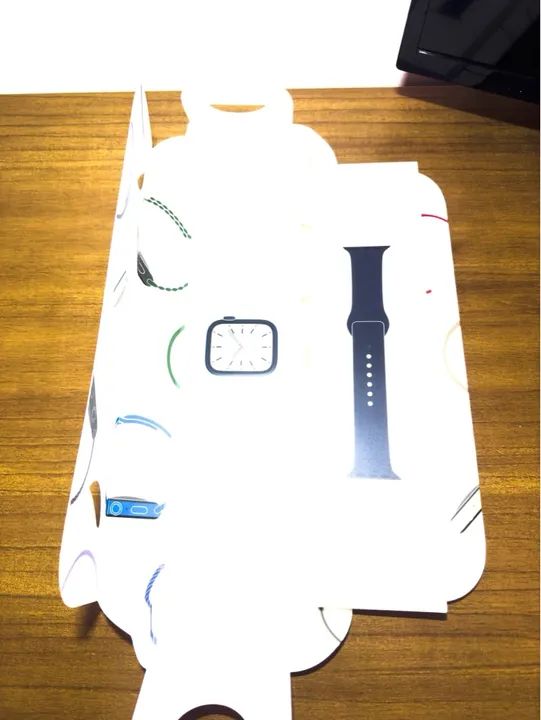 Caixa Vazia Apple Watch Series 7 Blue Aluminum Case 45mm - Foto 2