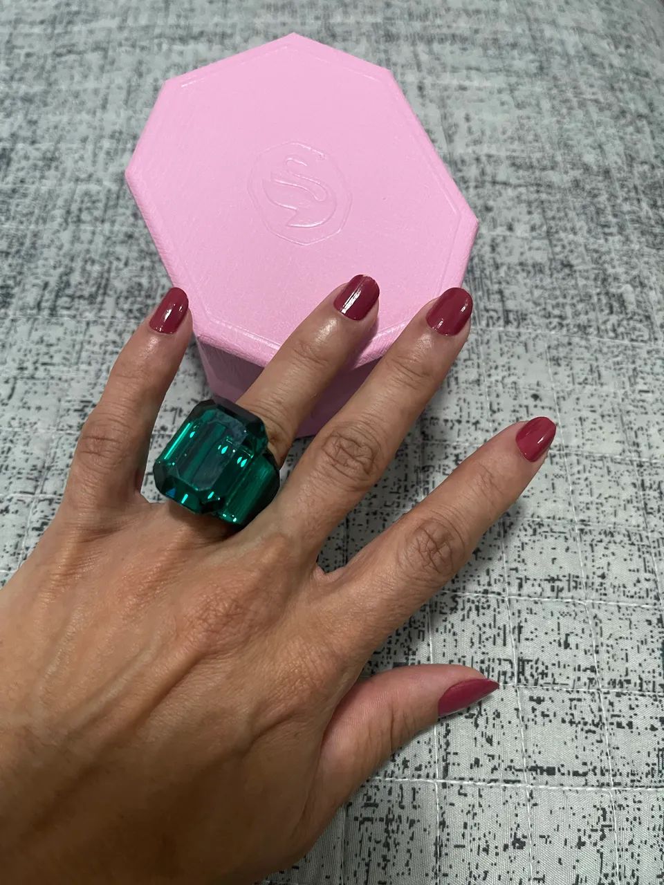 Anel cocktail Lucent, Verde