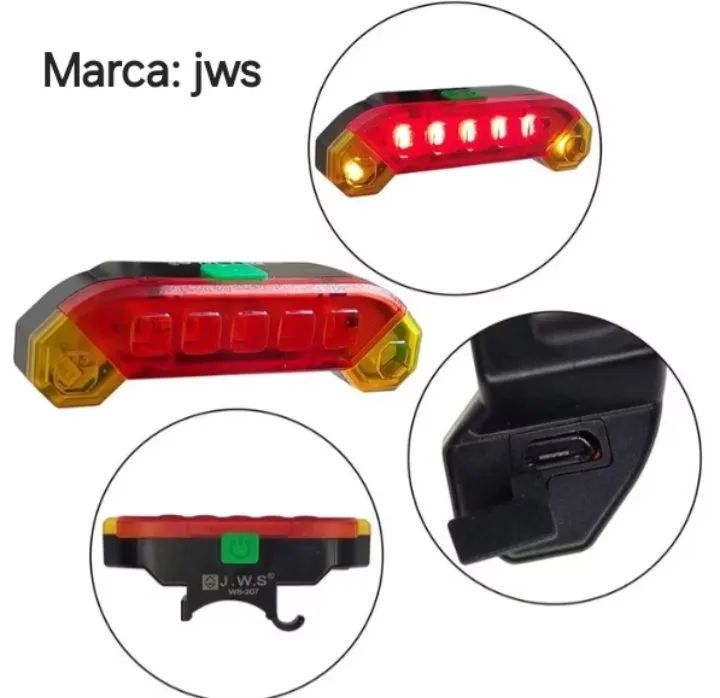 Lanterna Traseira para Bicicleta Recarregável USB - Foto 3