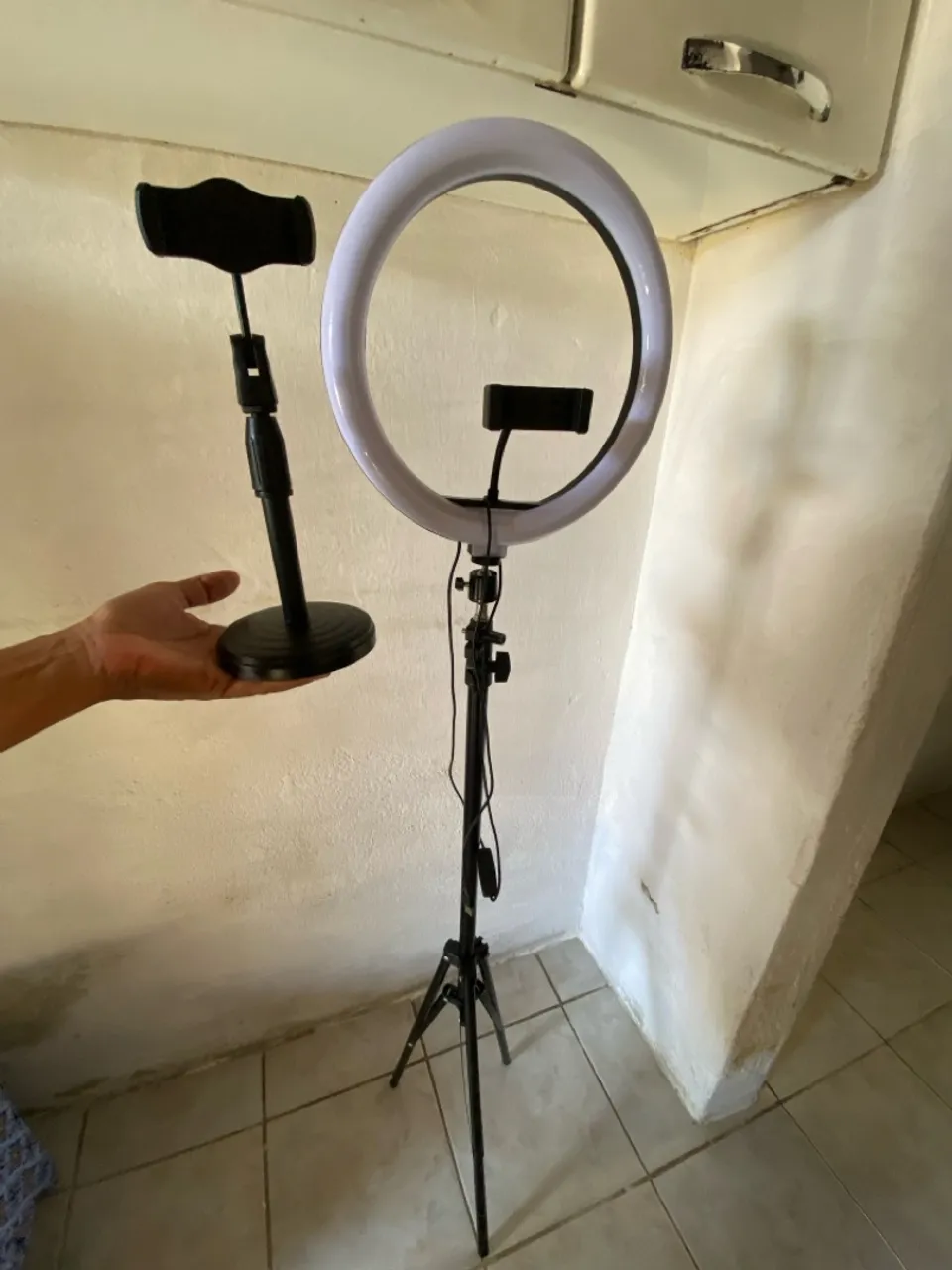 Ring Light com Tripé e Suporte para Celular