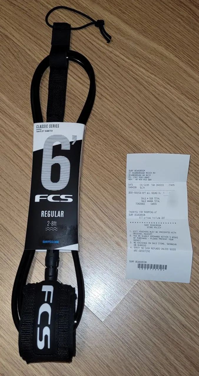 Leash FCS 6'  Classic Séries Comprado na Austrália com NF