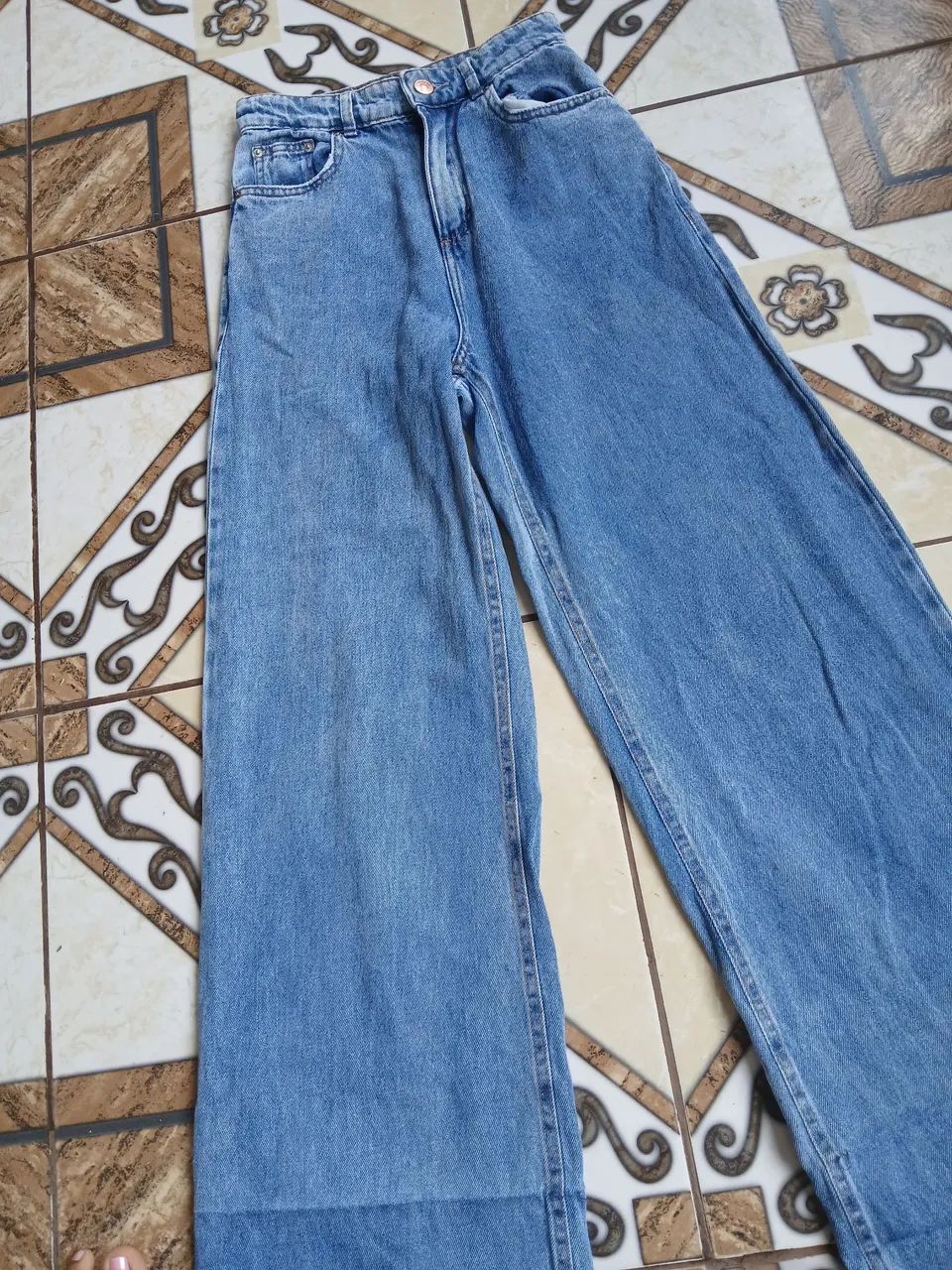 Calça Jeans Wide Leg Azul - Foto 2