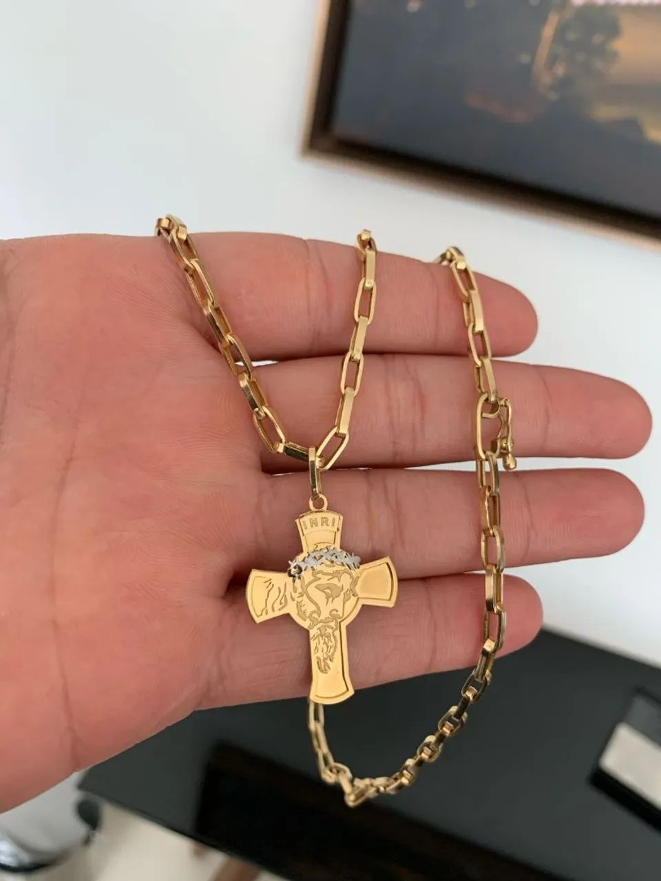 Cordão com Cruz no Ouro 18k