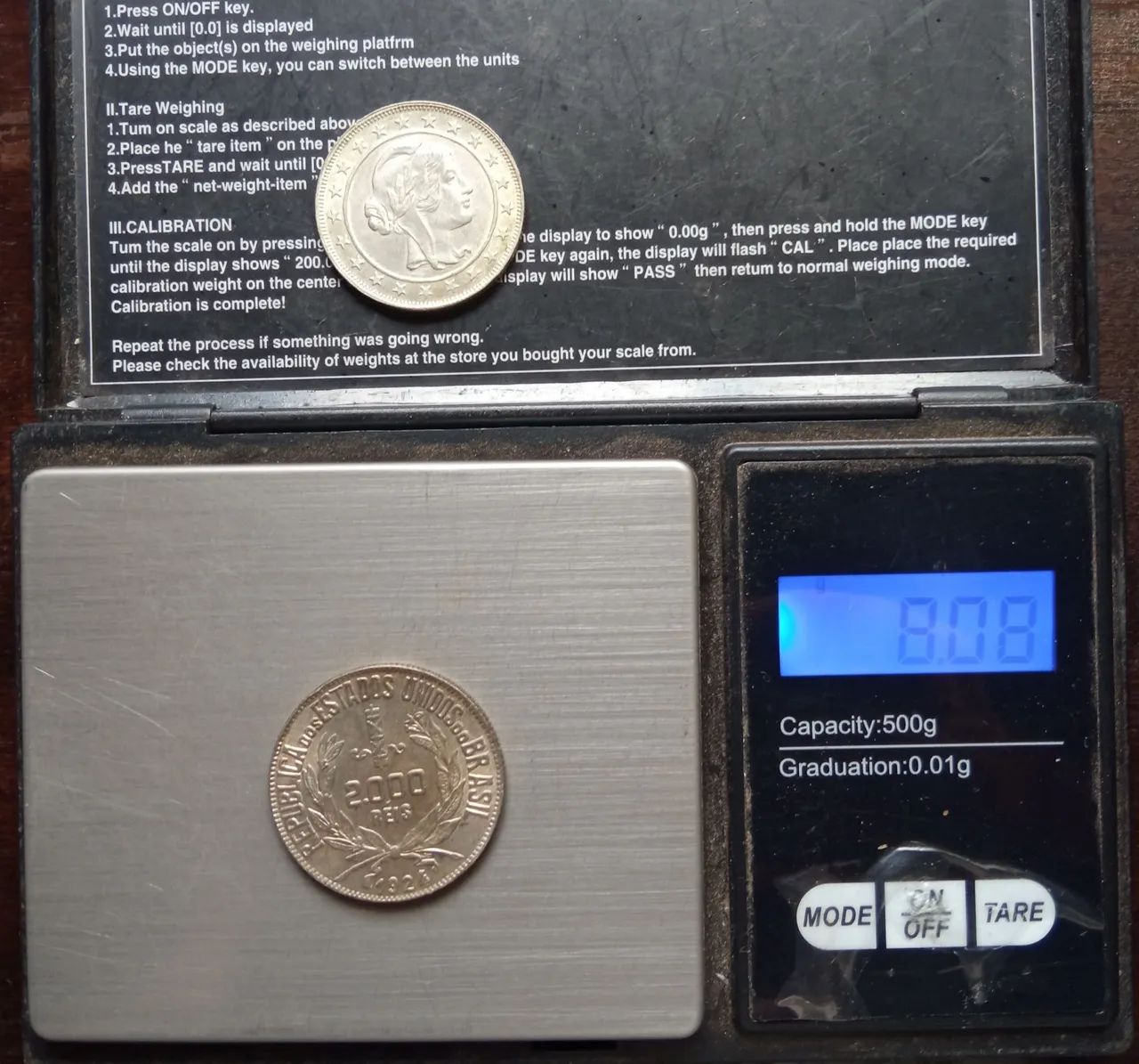 Duas moedas de Rs2$000 prata 500 ano 1924 e 1926 - Foto 3
