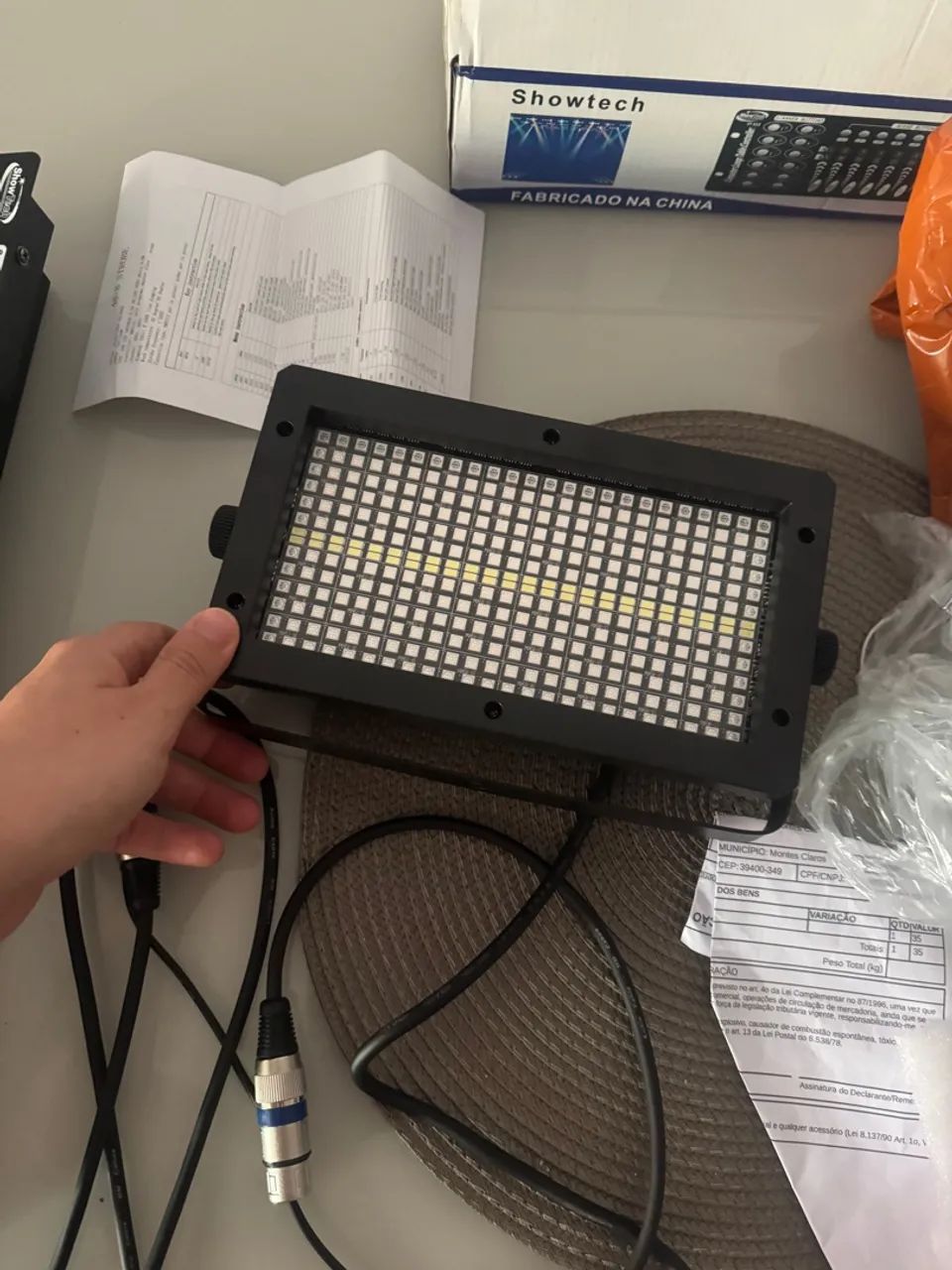 Strobo Led Colorido Rgbw Dmx Automatico Batida da Musica