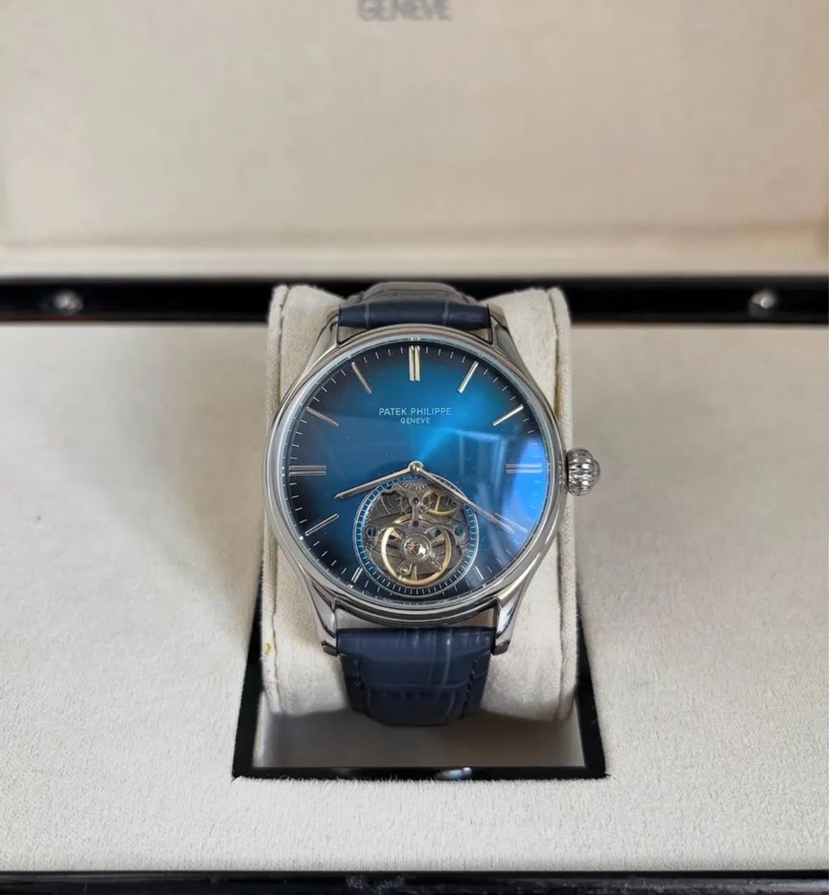 Relógio Patek Philippe Geneve Automático Azul - Foto 3