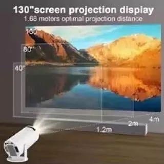 Projetor HY300 - 4600 lumens, Android 11.0 4K Led, 1280x720p, Wi-Fi BT 200 ANSI. - Foto 2