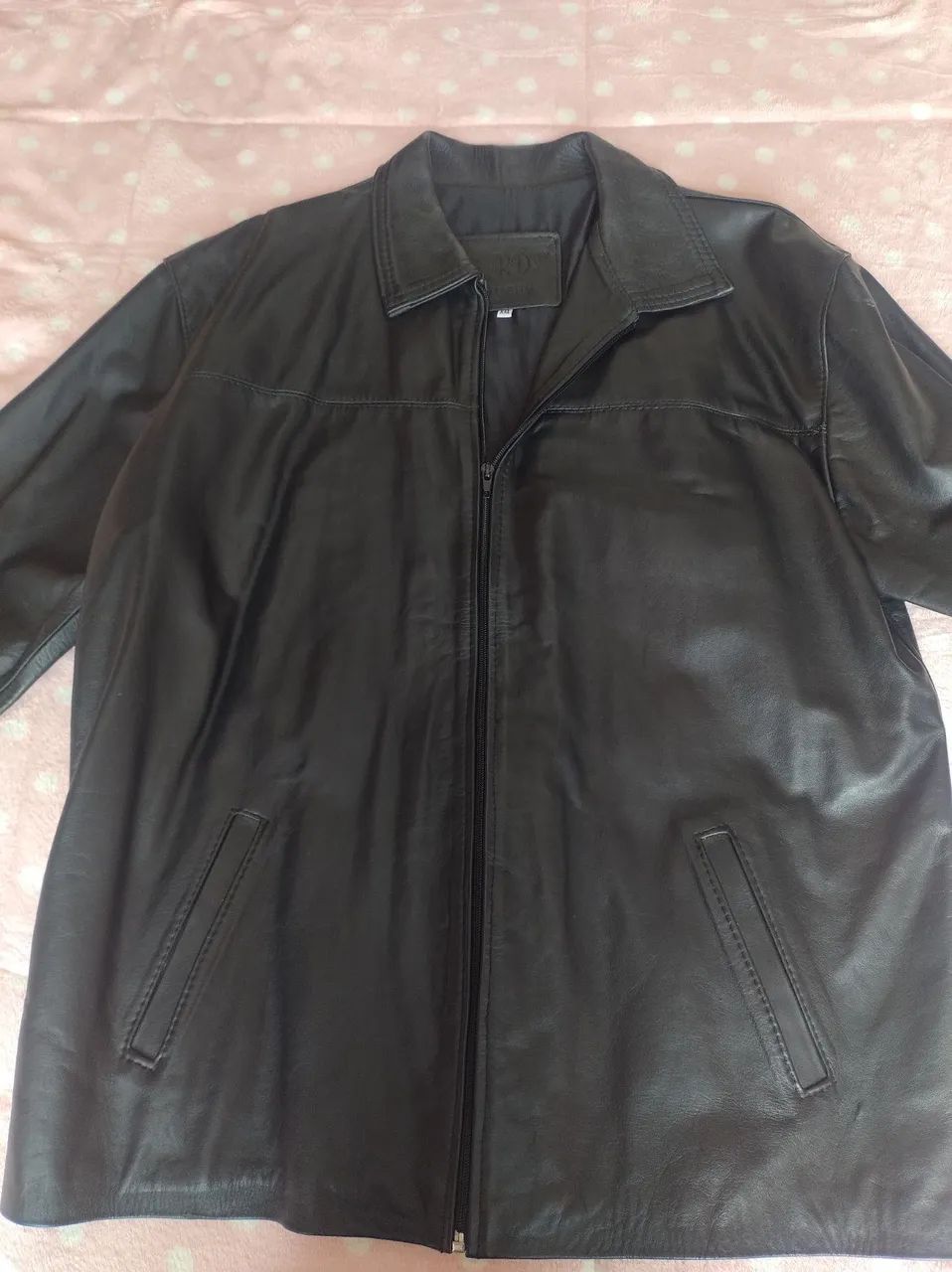Jaqueta de Couro Masculina usada uma vez Roupas Santos Anjos