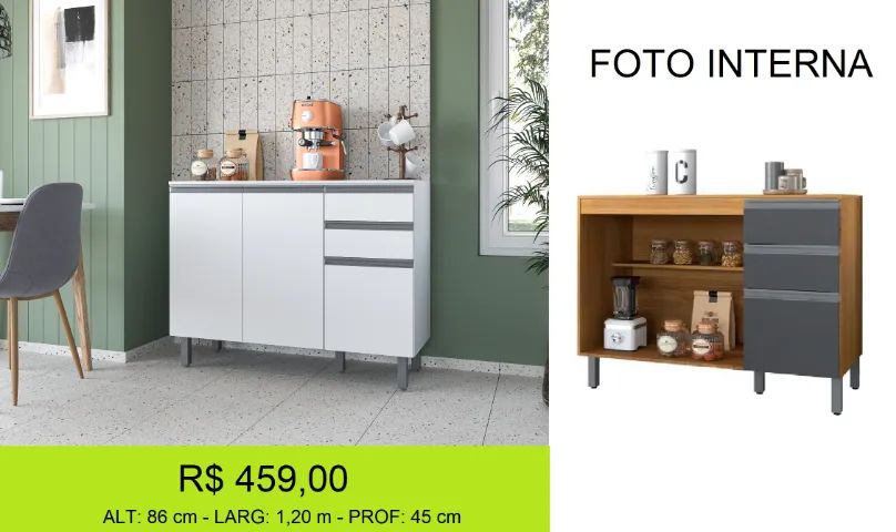 Balcão com tampo reforçado mega versátil temos a pronta entrega - Foto 3