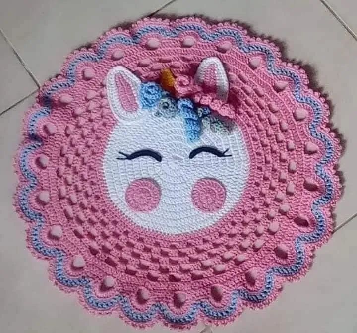 Tapete de crochê infantil - Urso - Foto 5