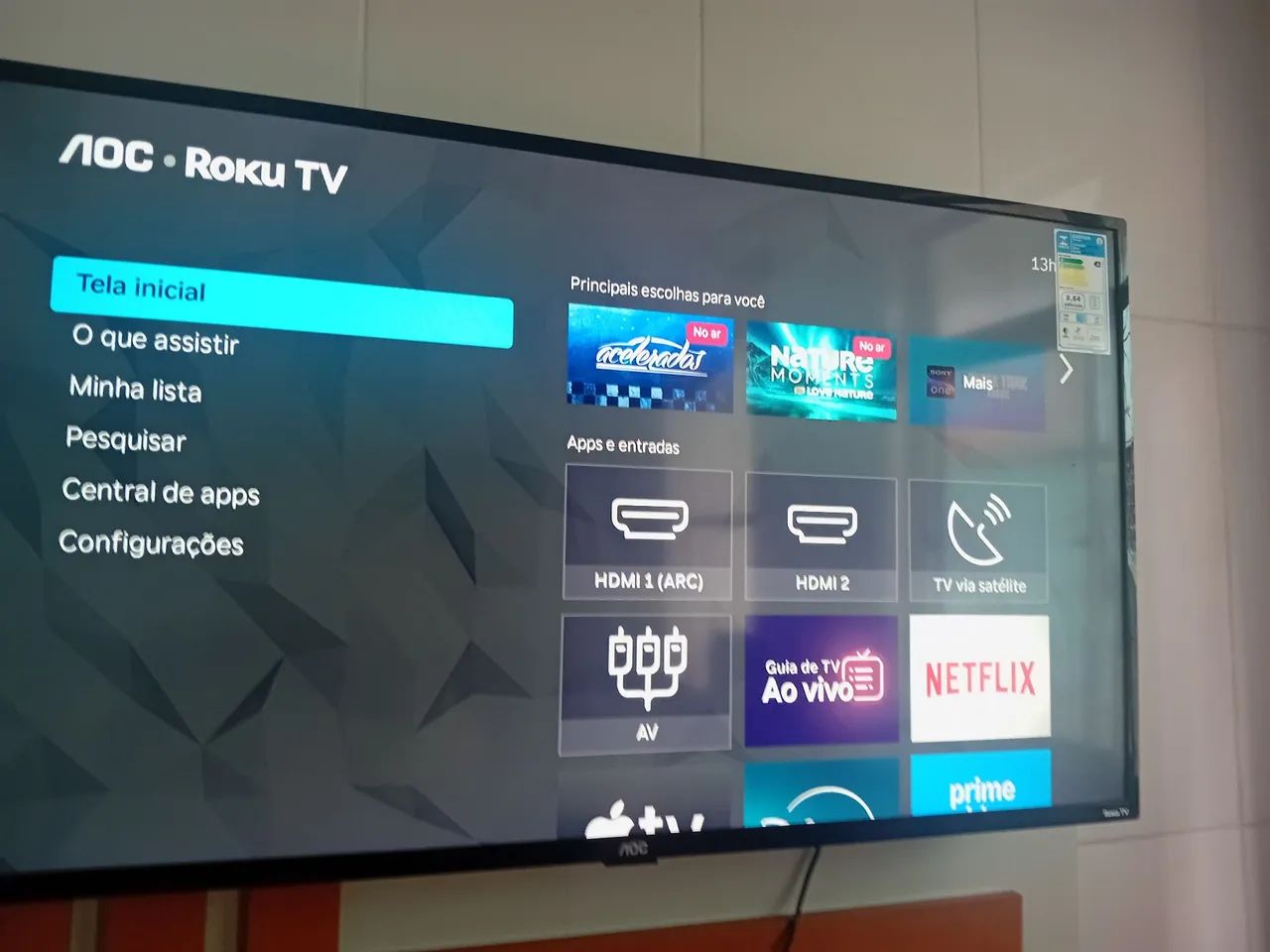 TV AOC 43 completa já vai cm um lindo painel - Foto 5