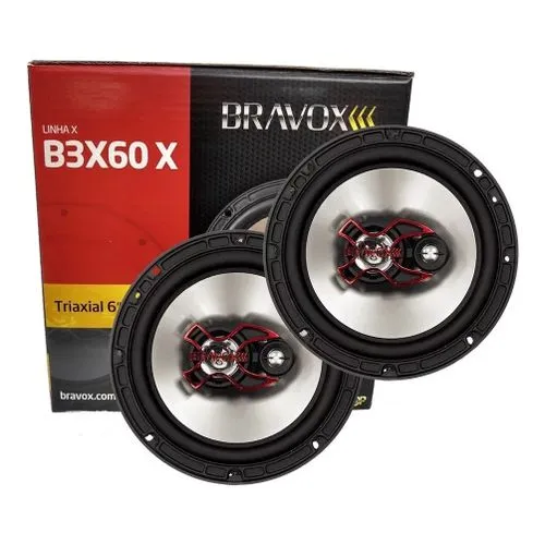 Alto-falantes Bravox B3X60 X Triaxial 6 Pol - Novo