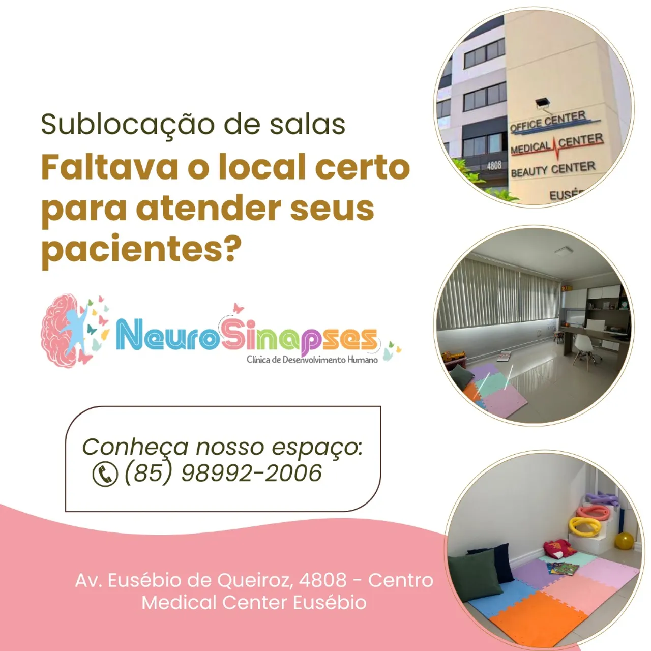 Consultórios prontos para atender seus pacientes