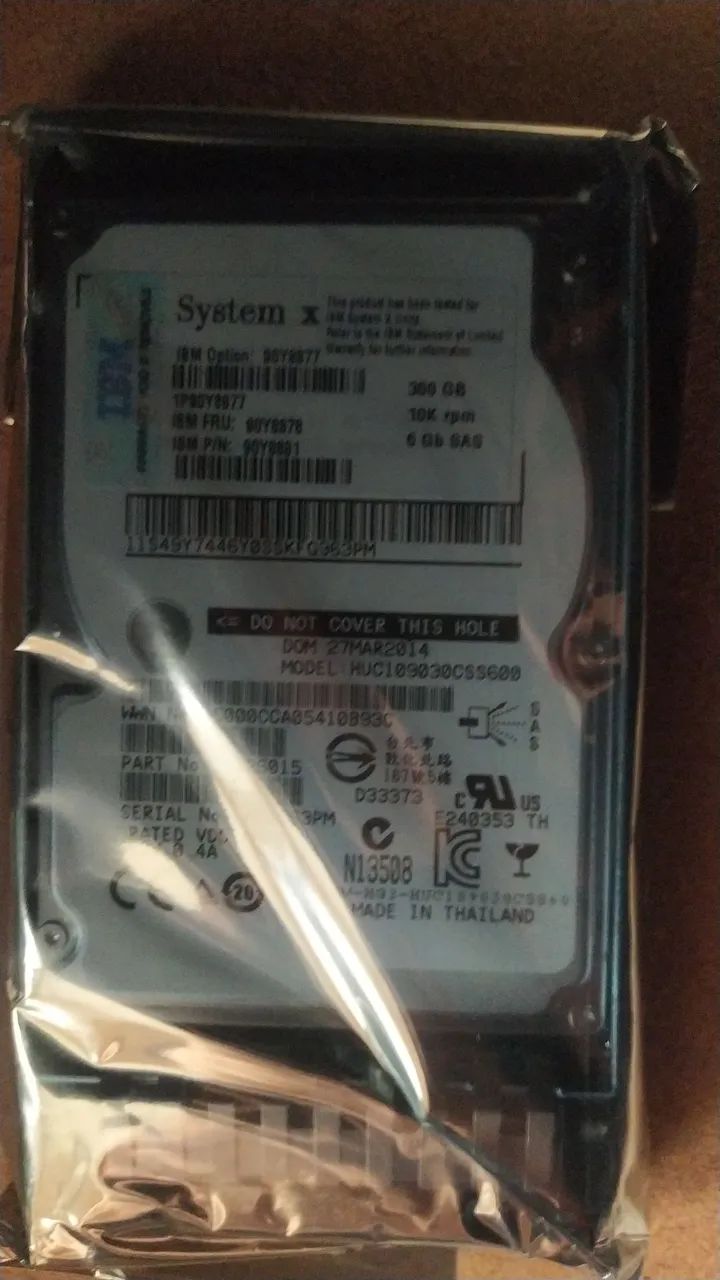 Hdd IBM 300GB 10K 6GBPS 2.5'' SAS