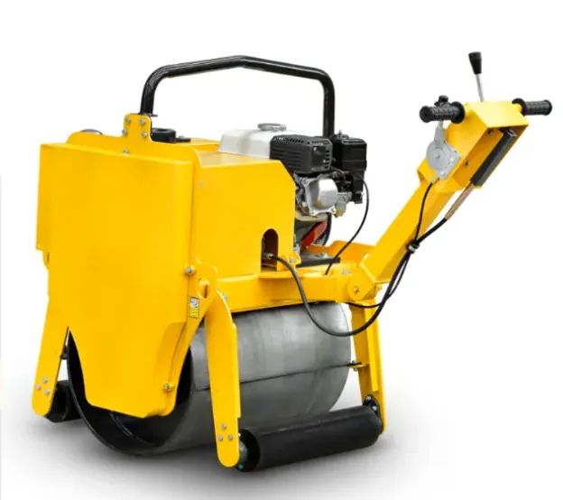 Rolo Compactador Liso Vibratório de Asfalto 265Kg 5,5HP Branco à Gasolina FVC-250 - Foto 3