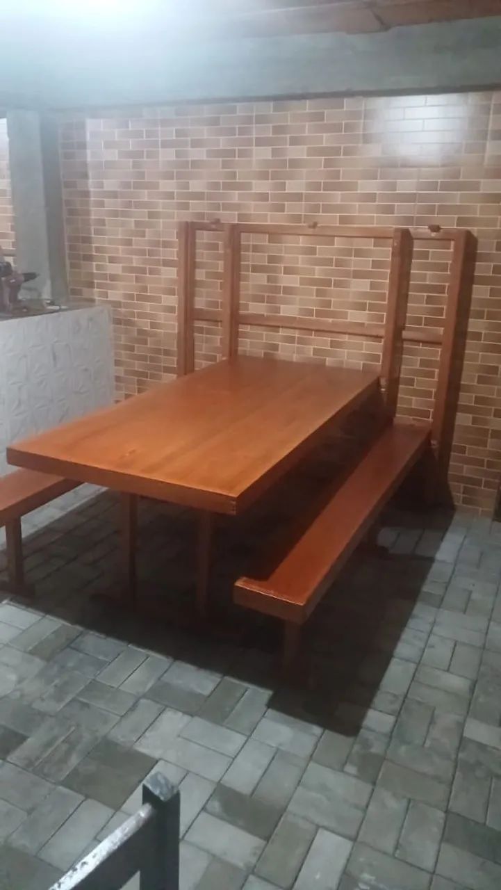 Mesa de Parede Dobrável de Madeira - Foto 2