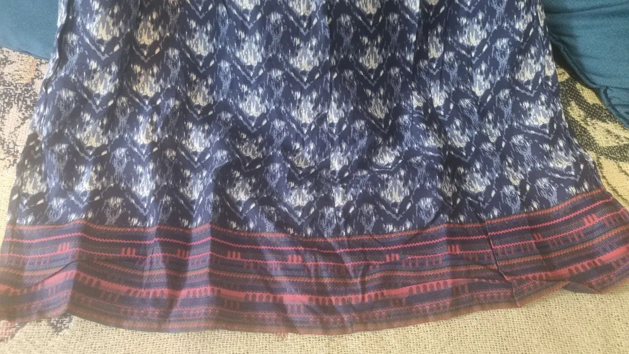 Vestido azul jeans estampado - Foto 3