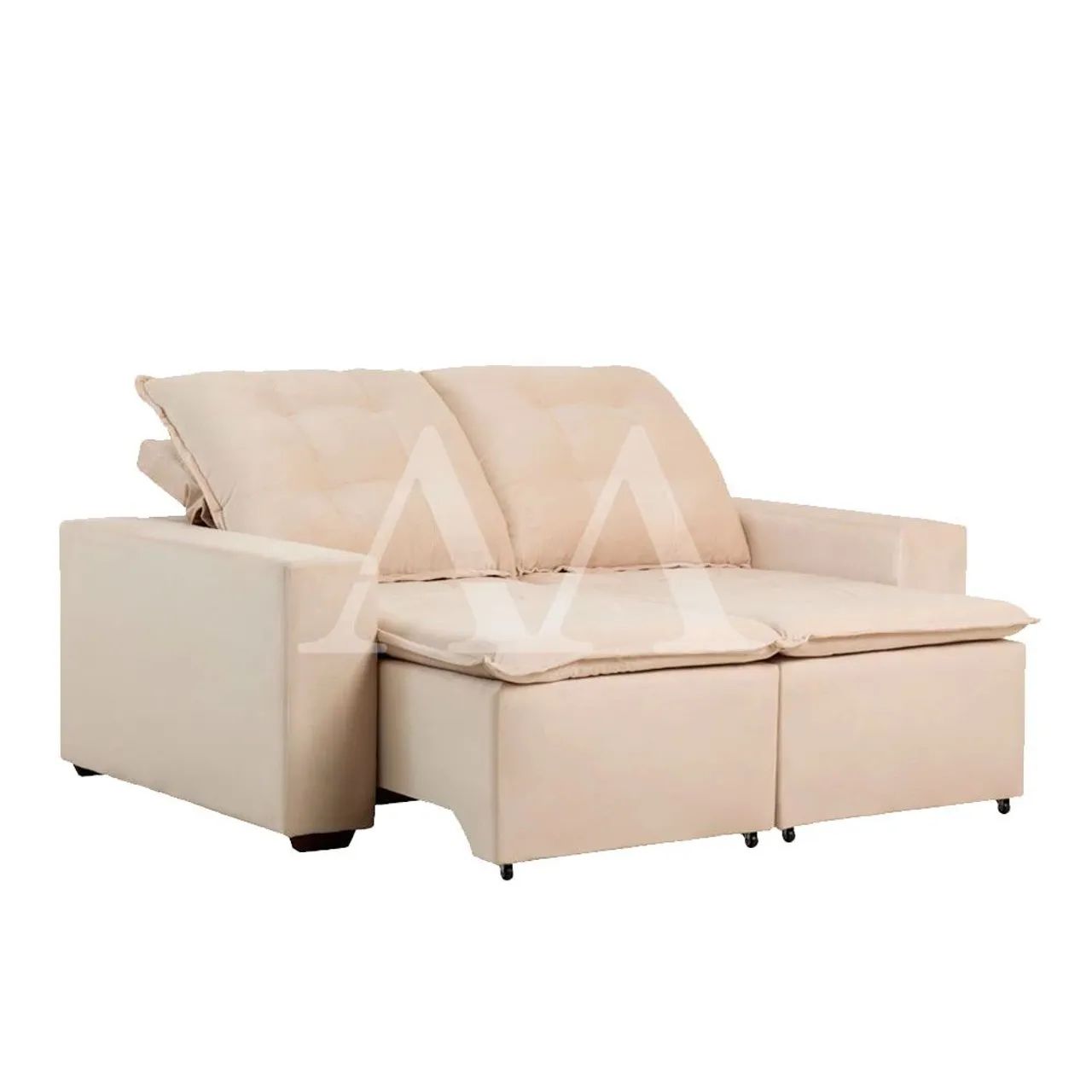 ESTOFADO 3 LUGARES MARQUES VELUDO RETRÁTIL  - Foto 4