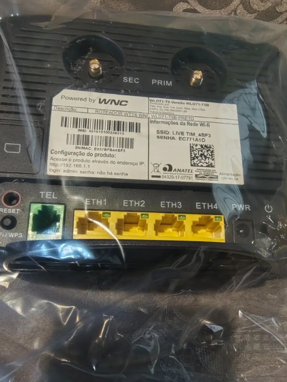 Roteador WTTX WNC wld71 t5b - NOVO na caix - Foto 3