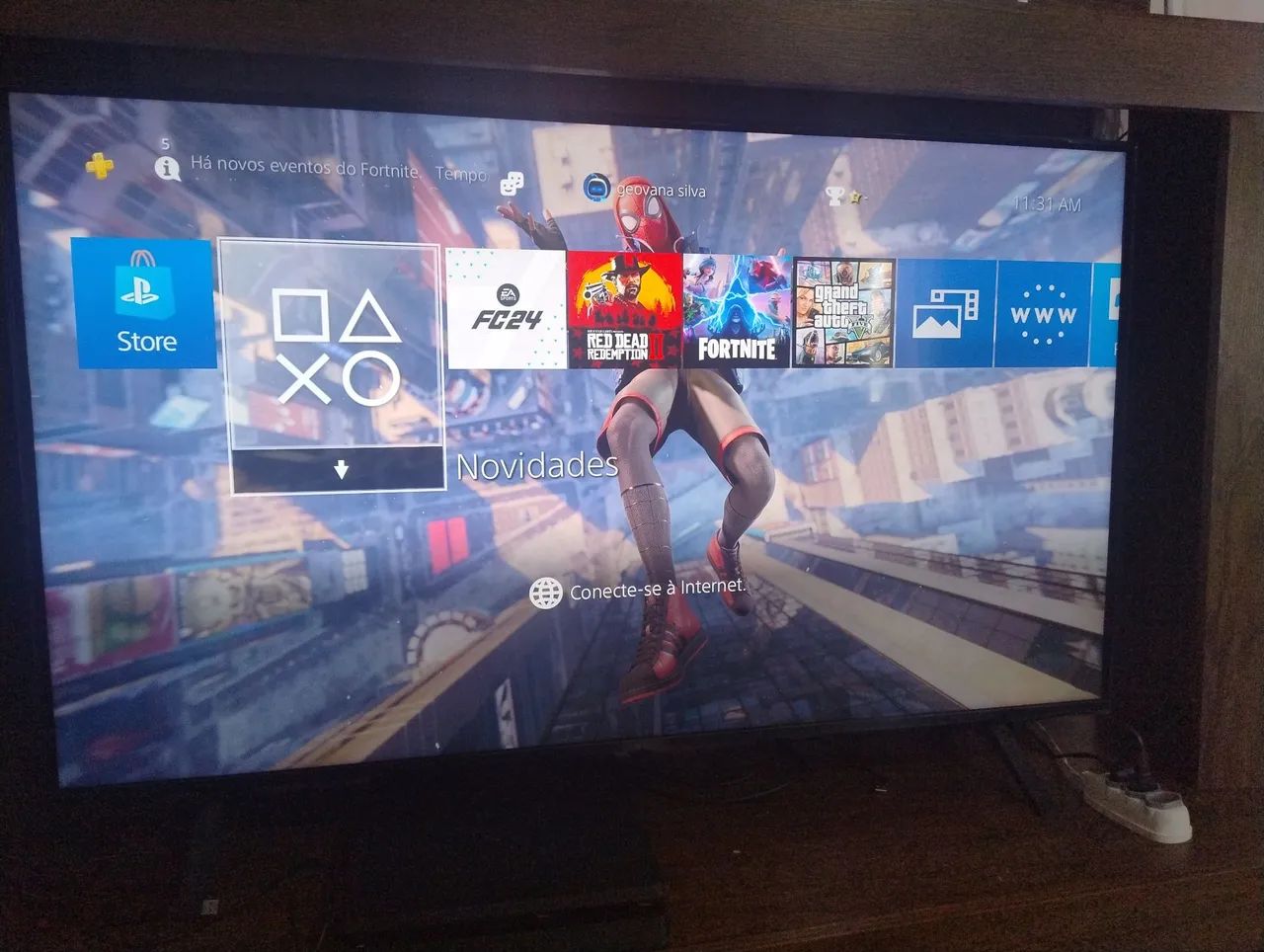 PS4 Slim + Jogo Uncharted 4 + eacf 24 + read redemption 2+ GTA v - Foto 2