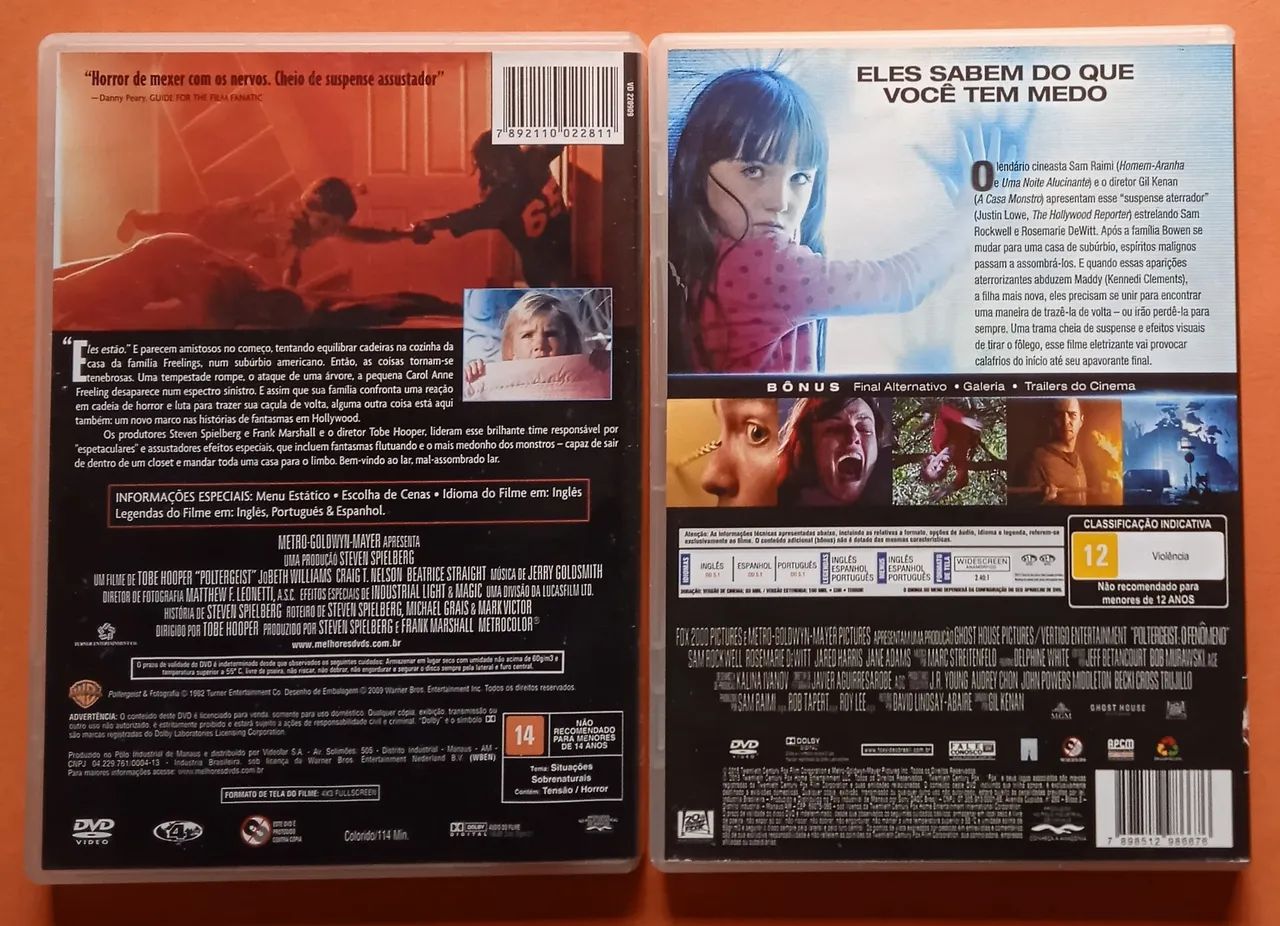 Dvd Poltergeist O Fenômeno - 1982 e 2015 - CDs, DVDs etc