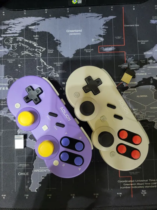 Controle de Vídeo Game Aolion Switch PC Android PS Super Confortável Snes