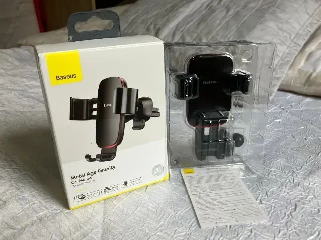 Suporte Veicular Baseus Metal Age Gravity 360° Original - Foto 2