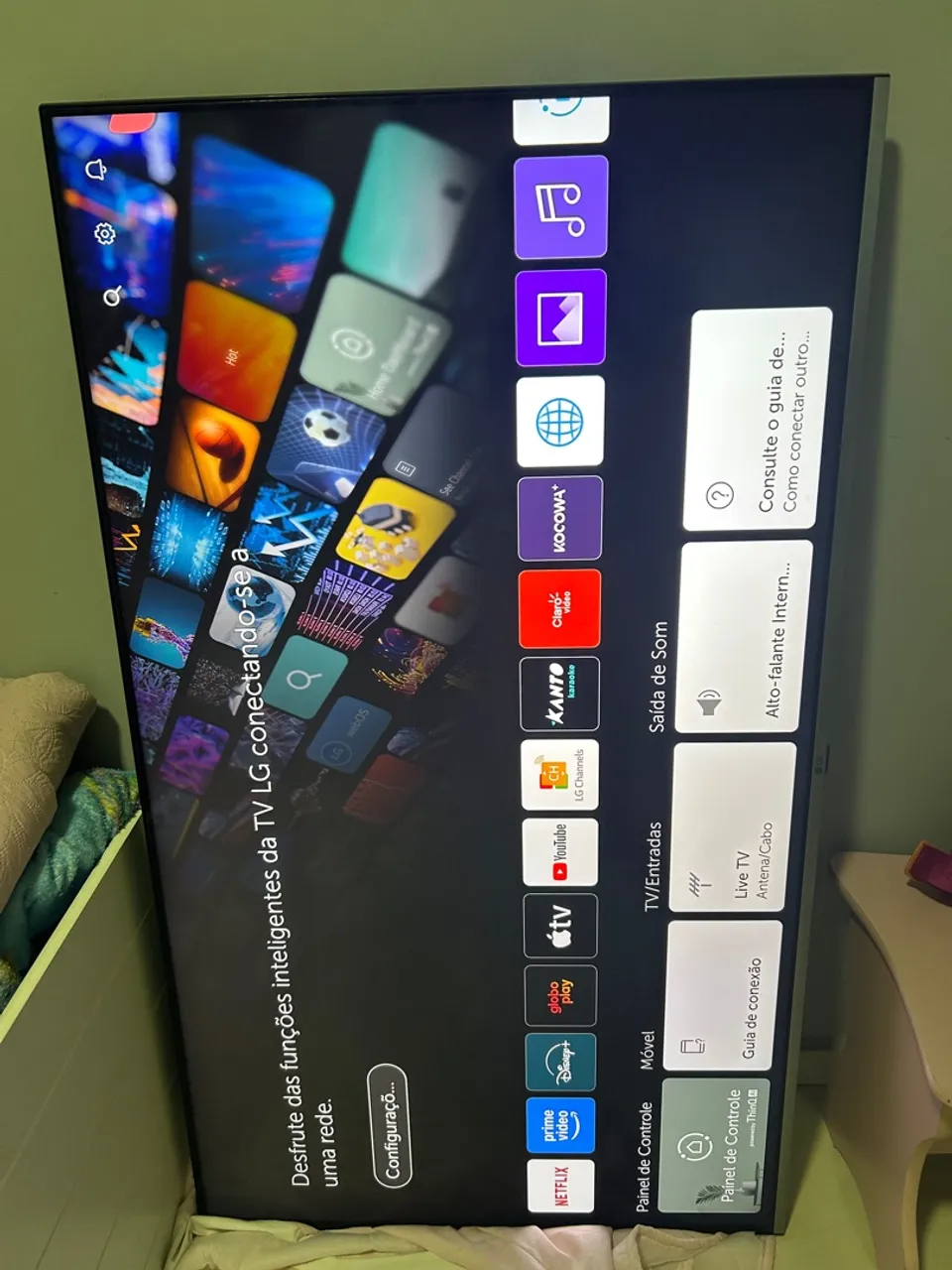 TV LG 55 polegadas SmartTV 4K modelo atual! Acompanha suporte de parede novo!
