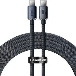 Cabo USB Baseus Tipo-C para Tipo-C, PD, Carregamento Rápido, 100W, Crystal Shine 12x 4,66 - Foto 2