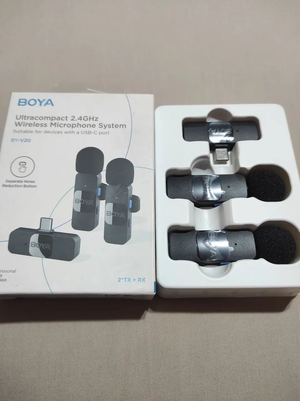 Microfone sem fio Boya BY-V20 Ultracompact 2.4GHz USB-C - Foto 2
