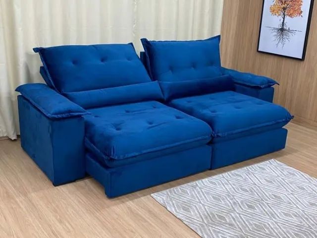Sofá Retrátil Reclinável 2,00 cm Guanabarana Pronta Entrega