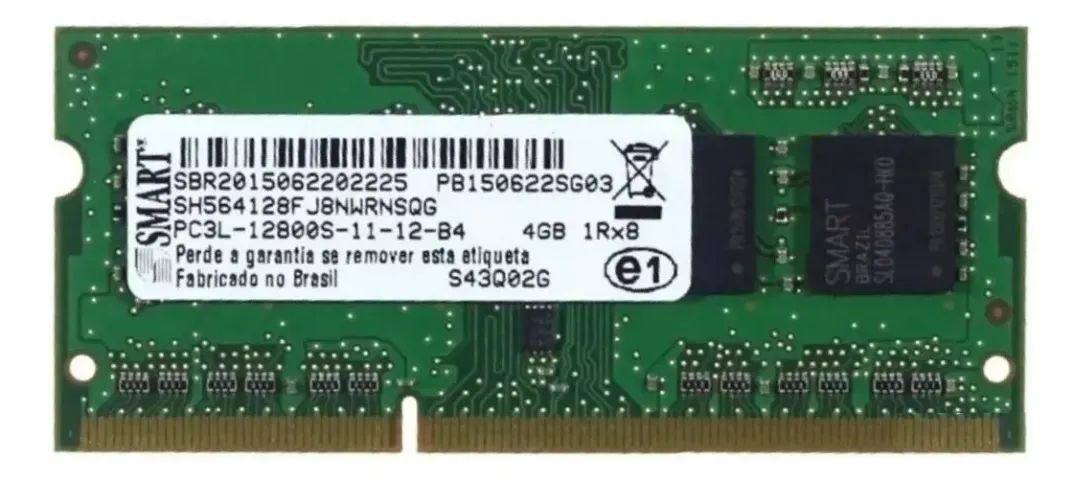 Memória RAM 4GB 1600Mhz Smart SH564128FJ8NWRNSQG