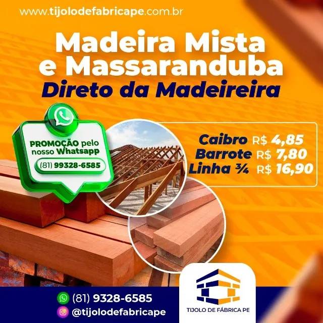 Madeiras para Construção com Ótimo Custo-Benefício