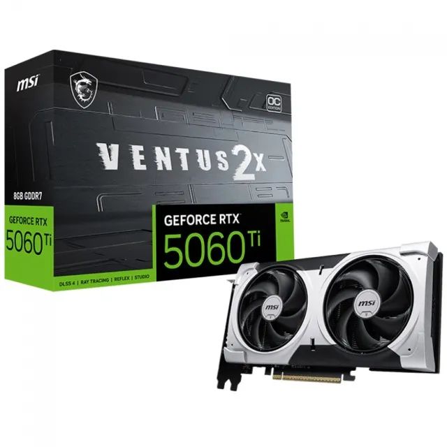 Placa de Vídeo RTX 5060 Ti 8gb MSI Ventus 2X OC Edition - Nova