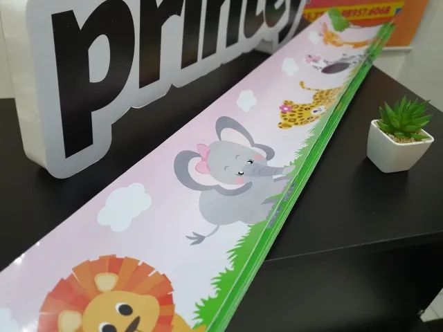 Faixas decorativas personalizadas para decorar quarto de bebê - Foto 2