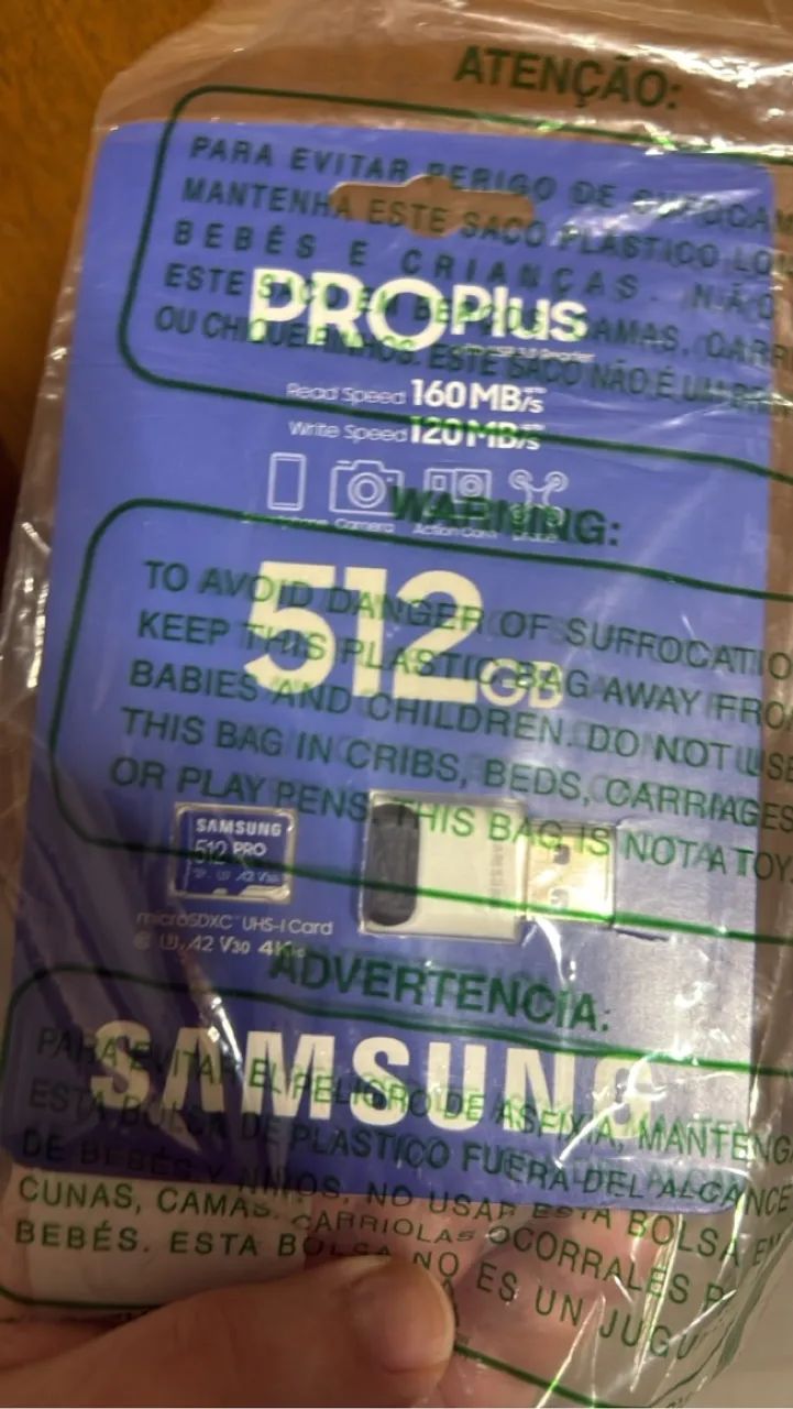 Cartão de Memória Samsung Pro Plus 512Gb