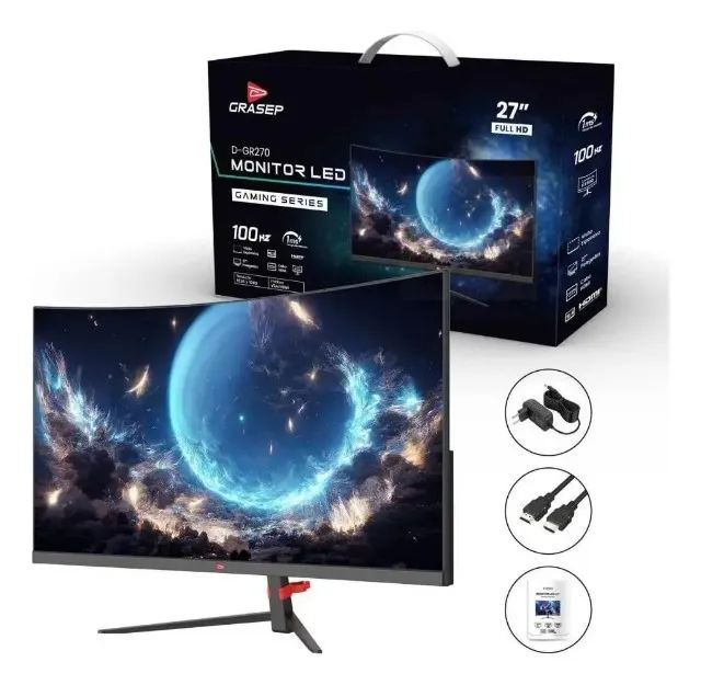 Monitor Gamer Curvo Grasep D-GR270 - 27" LED, 100Hz, HDMI/VGA - Foto 3