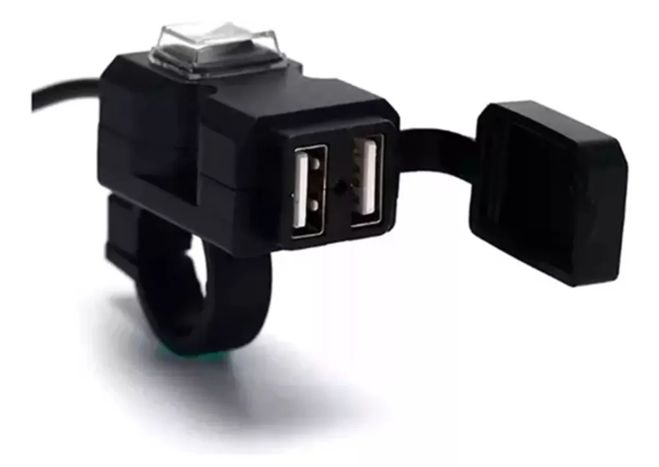 Carregador Duplo USB para Moto