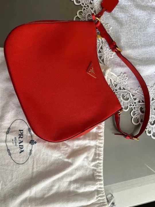Bolsa Prada Original Laranja em Excelente Estado!