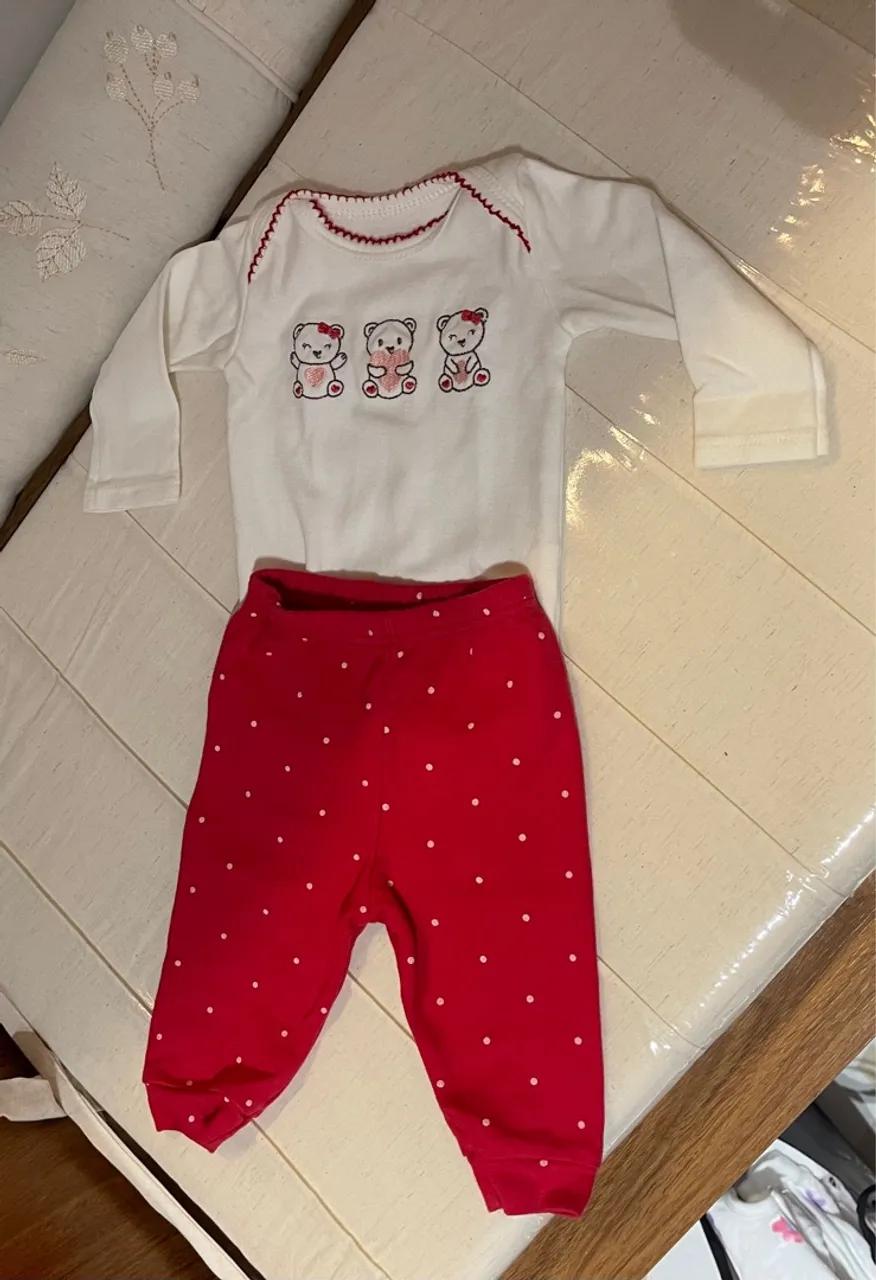 Conjunto Body e Calça Bebê com Estampa de Ursinhos
