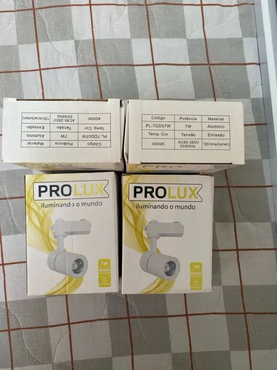 Trilho eletrificado branco 1m com 4 spots 7w! - Foto 2