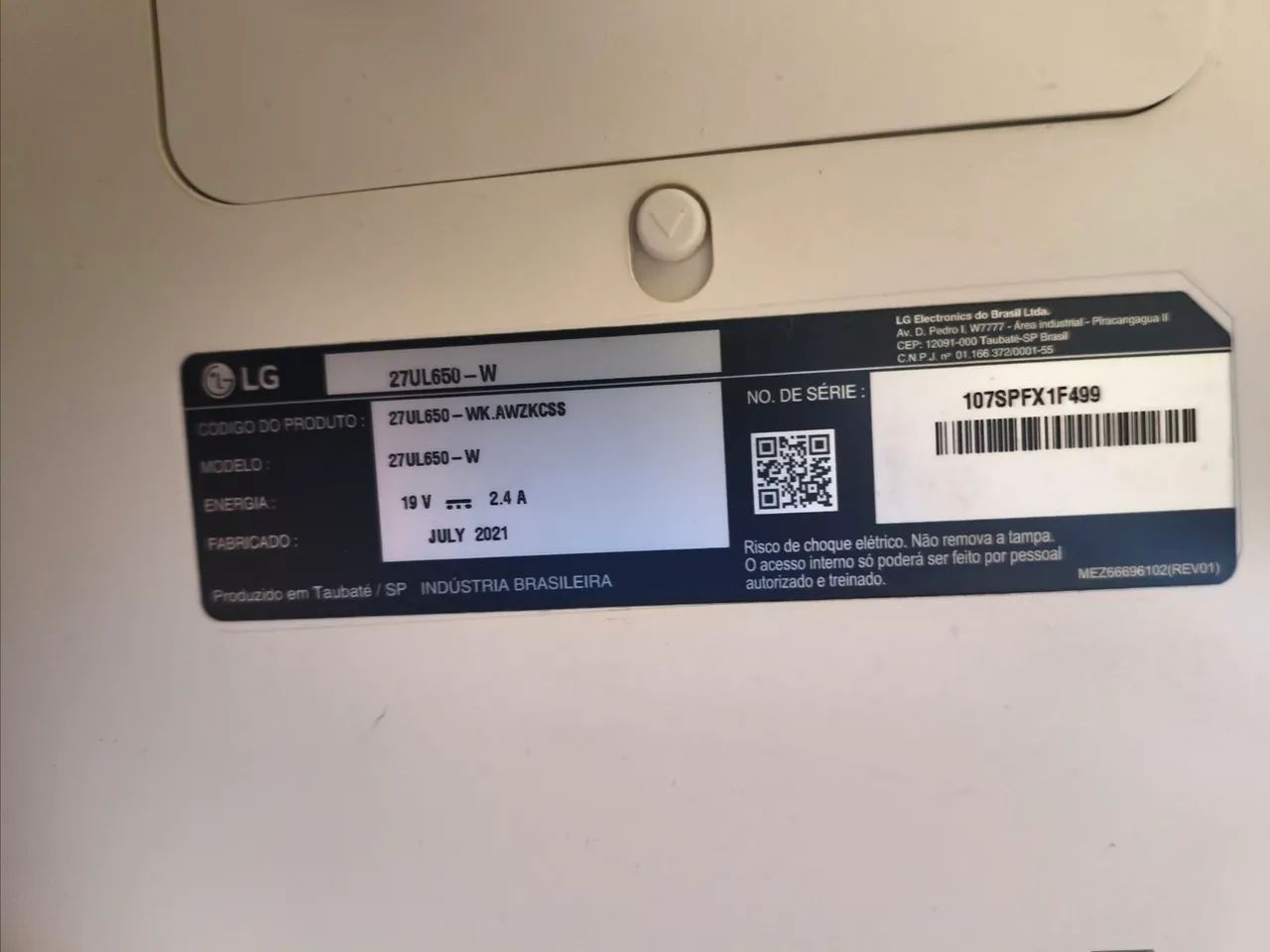 Monitor LG 4k 27 - modelo 27UL650-W - Foto 2