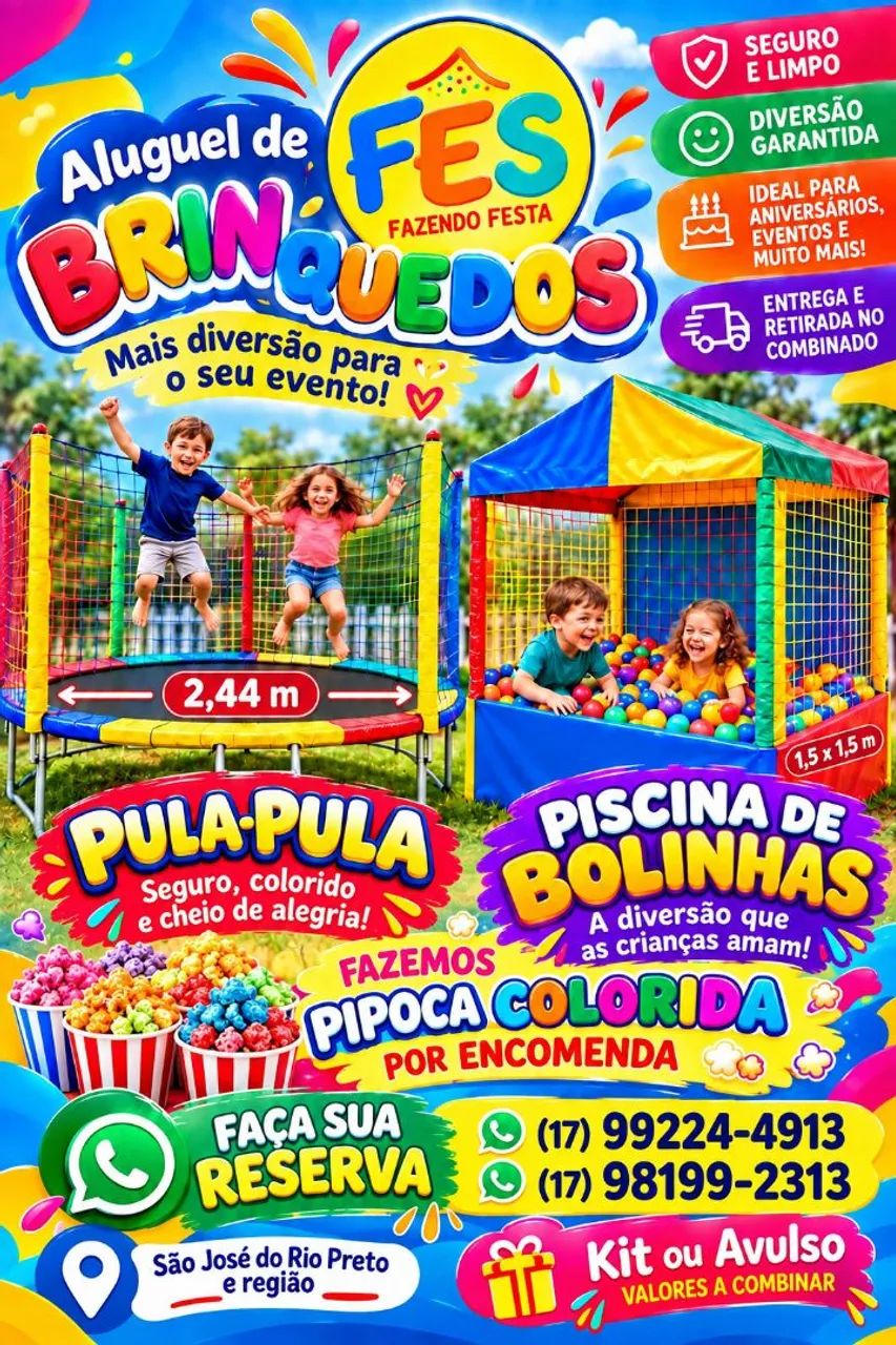 Pula pula piscina de bolinha e pipocas doces.  - Foto 4