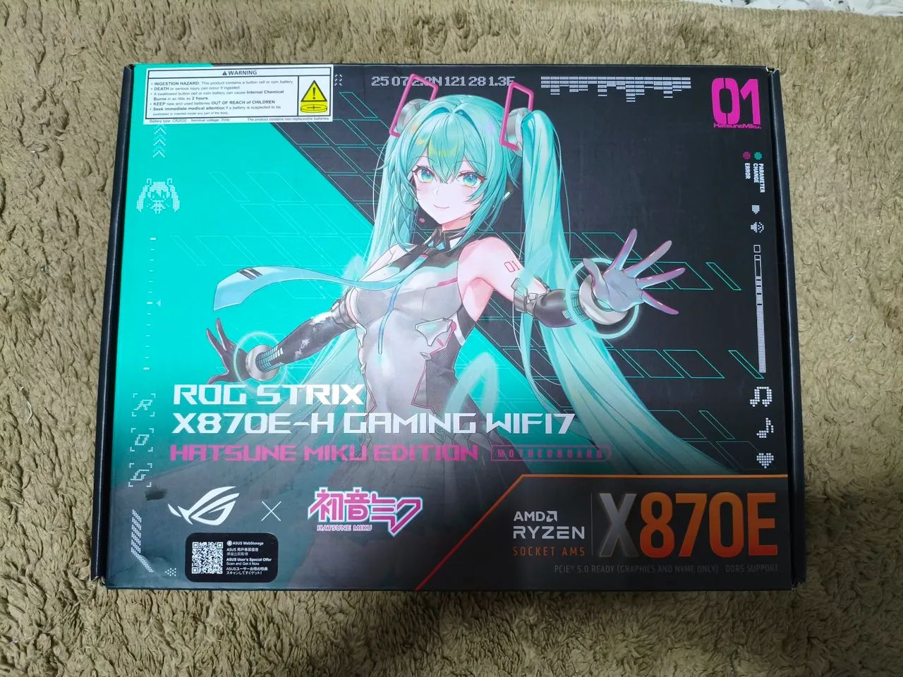  PLACA MÃE ASUS AMS ROG STRIX X870E-H HATSUNE