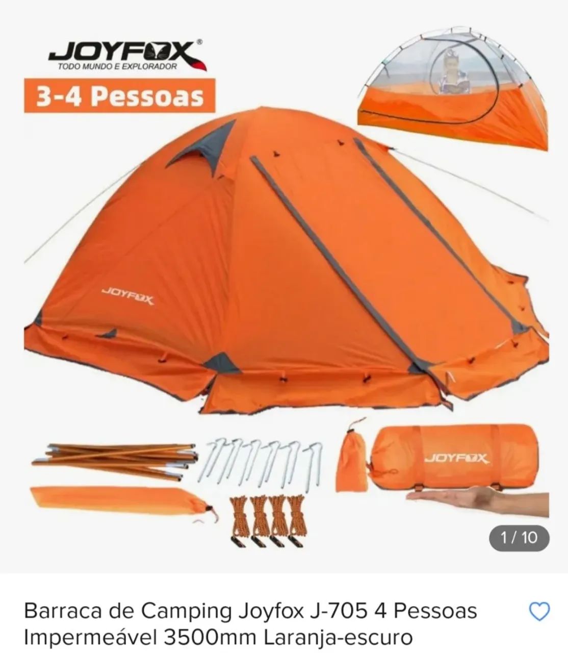 Barraca de camping Joyfox J-705 4 pessoas 
