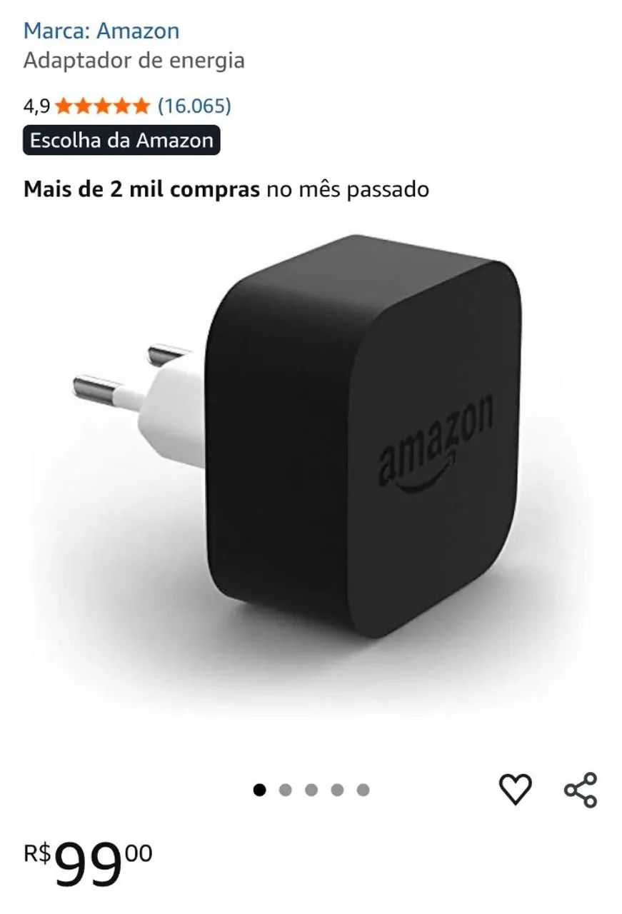 Adaptador de energia Kindle Amazon Original  - Foto 2