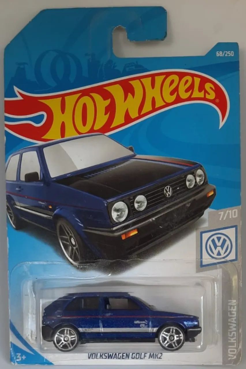 Hot Wheels Volkswagen Golf MK2 Azul - 2017