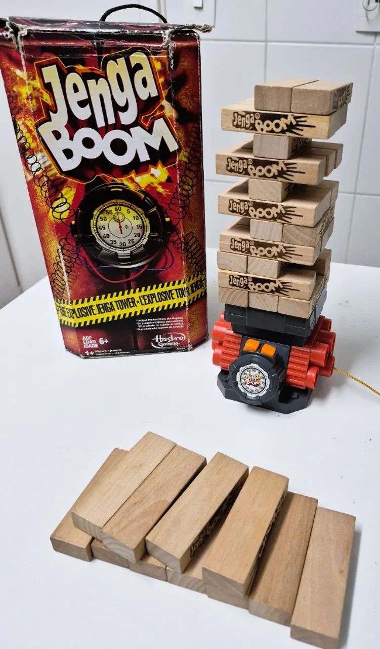 Jenga Boom Hasbro - Completo! Desmonte a Torre antes da Explosão! - Foto 5