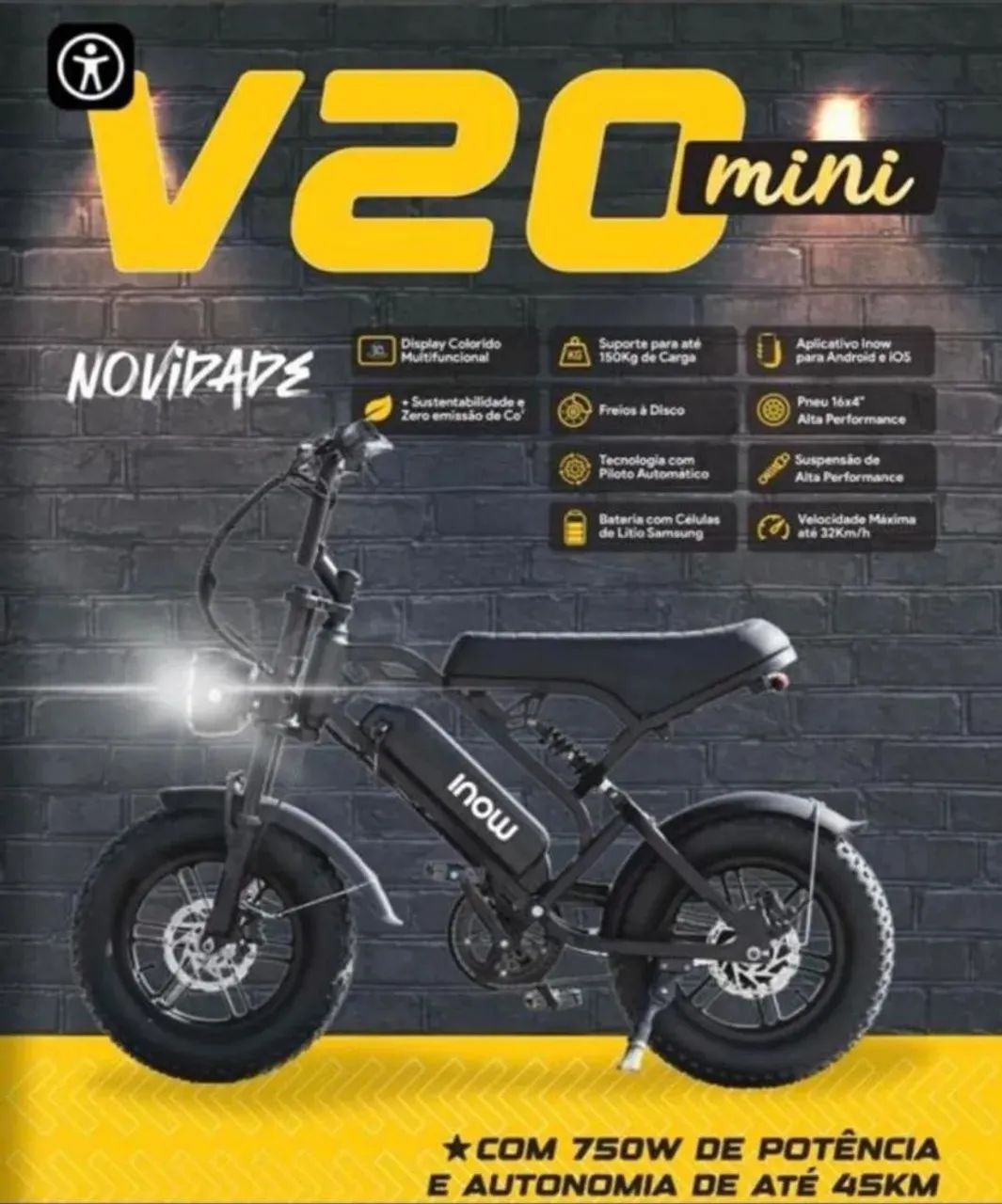 Bicicleta elétrica - V20 mini - Foto 5