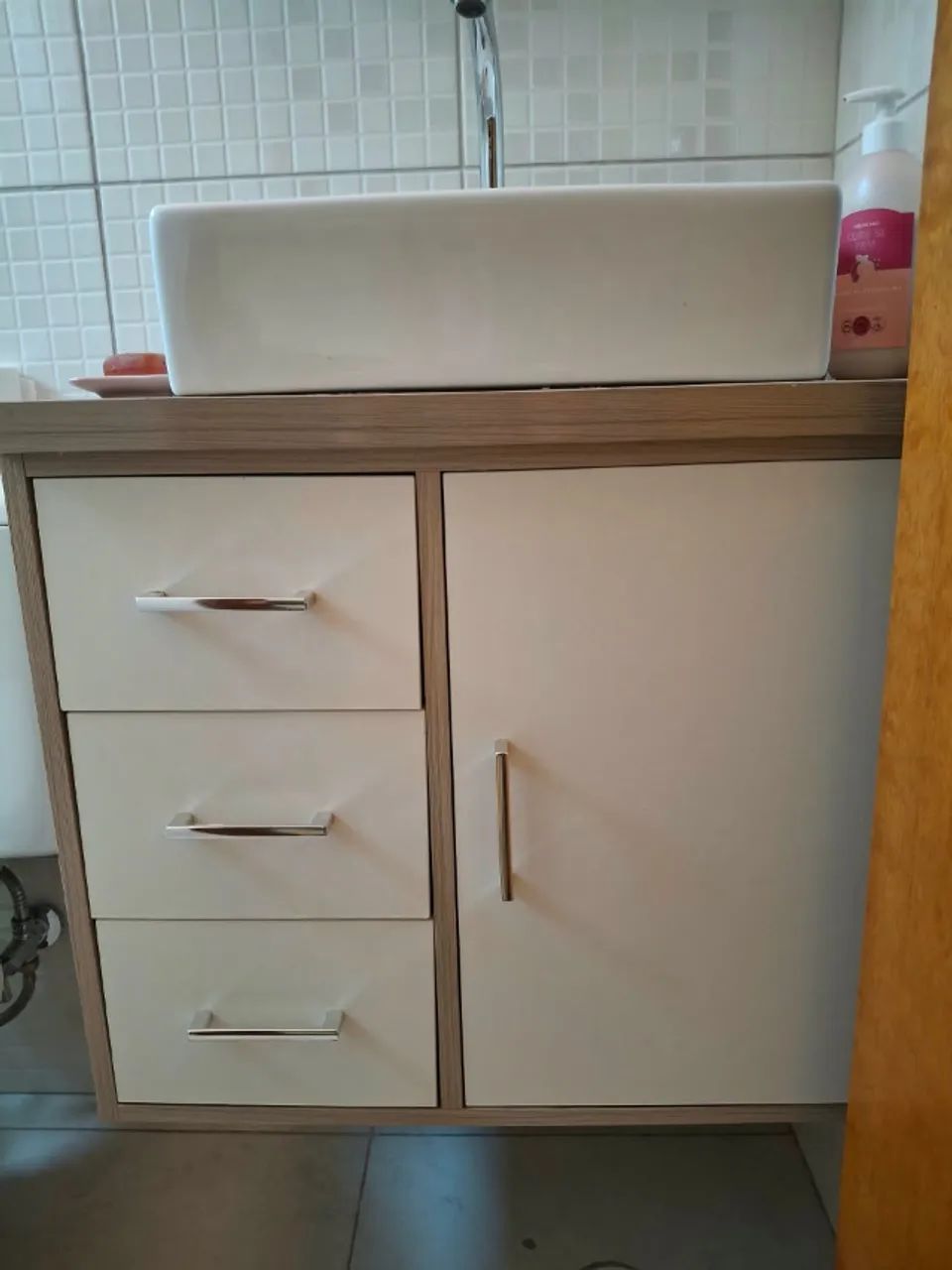 Gabinete de Banheiro + Lavatório + Espelho